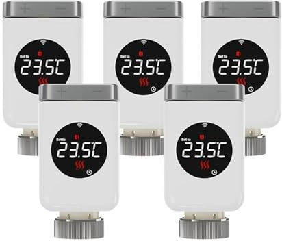 Tuya Smart Zigbee Thermostatic Radiator Valve Gateway Hub TRV Wifi Heating Thermostat(TRV801Z 5PCS)