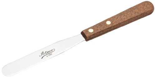 Ateco 1384 Spatule droite en acier inoxydable Bois