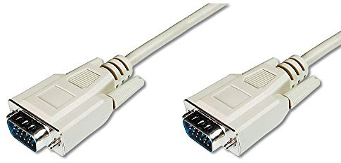 DIGITUS Cavo di collegamento monitor VGA - 1024x768p/60Hz - HD15 - maschio/maschio - 3,0 m - 3CF - Beige