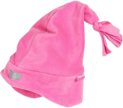 Playshoes Unisex Kinder Fleece-Mütze Wintermütze, Zipfelmütze pink, 55cm