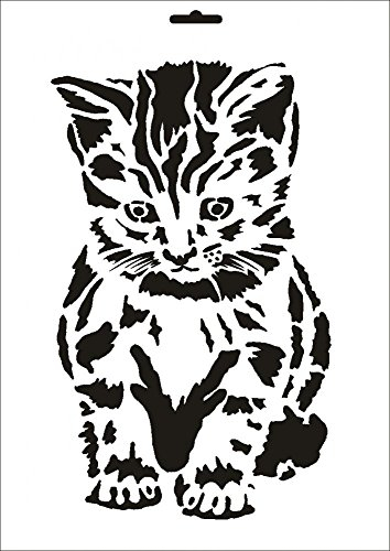 UMR-Design W-044 Cat Wand/Textilschablone Grösse A5