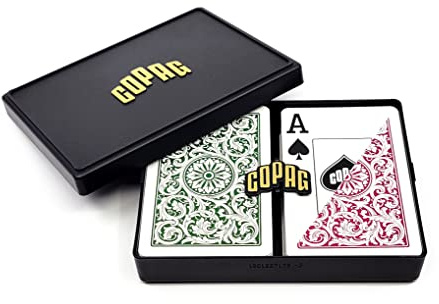 Copag Bridge Size Jumbo Index 1546 Spielkarten (grün Burgund Setup)