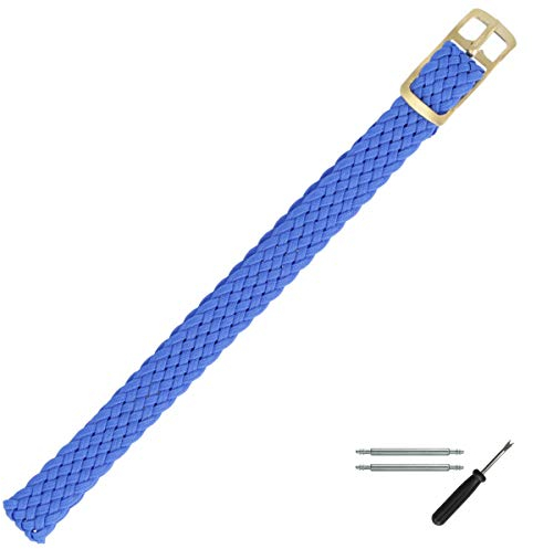 MARBURGER Uhrenarmband 10mm Perlon Blau - Werkzeug Montage Set 9501050000220