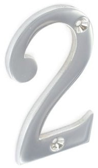 SEC 75MM Numeral 2 Chrome S2962*