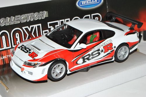 Welly Nisan Silvia S-15 Weiss Rot Tuning 1/24 Modell Auto