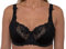 Gemm Ladies Plus Size Black Bra Underwired Firm Control Bra E-J Cup (38 DD)