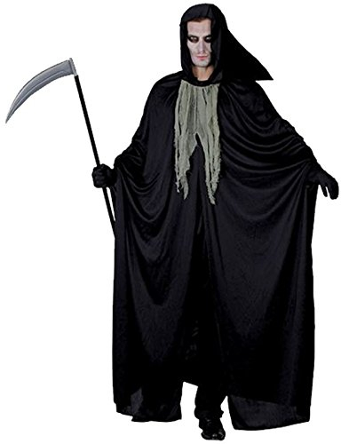 Spassprofi Grim Reaper Sensenmann mit Sense Kostüm Tod f. Halloween Fasching