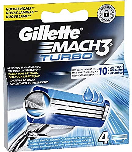 Gillette Mach3 Turbo Men's Razor Refill – 4 Refills