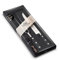 Sabatier – Fleisch Tranchier-Set mit 1 Tranchiermesser und 1 Fleischgabel, 100% geschmiedet, Edelstahl Klingen, Schwarz Pom Griffe
