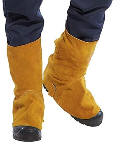Portwest Leather Welding Boot Cover, Color: Golden Brown, Size: 36CM/14, SW32TAR