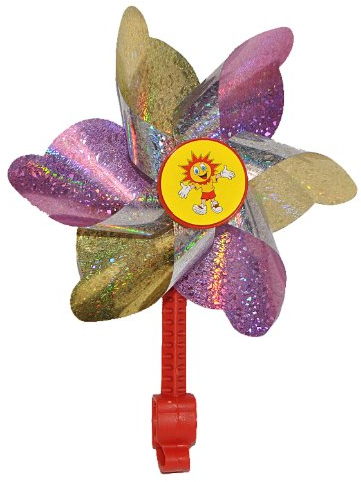 alles-meine.de GmbH Fahrradwindmühle für Kinder - rosa - passend auch für Roller, Dreirad, Laufrad - Fahrrad Windrad Windmühle Deko Zubehör - Mädchen & Jungen - Kinderfahrrad..