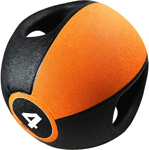 Pure2Improve - Medizinball Mit Griffen 4kg, Trainingsball, Gymnastikball, Professionell Turnhalle Ball