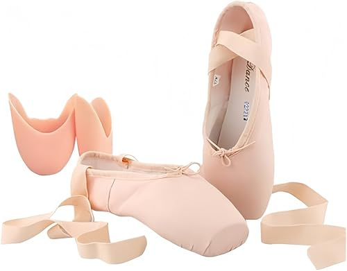 KALUNBS Ballerine, Danse, Gymnastique, Sport, Salle d'entraînement, Chaussures à Enfiler, Toile avec Silicone, 33 EU