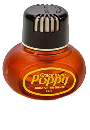 Lufterfrischer Poppy, mit Klebepad, Duft Inhalt 150 ml, Raumduft, LKW, Auto, Boot, Wohnmobil, Büro, Duft Vanille
