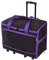 XL Nähmaschinentrolley 63 x 43 x 30cm Schwarz mit lila Rand 006107-BLK-PURPLE
