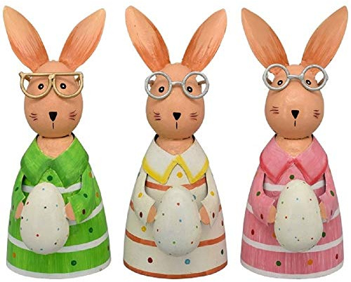 Exner Zaunhocker Hase mit Brille und Ei Metall bemalt Preis für 1 Stück