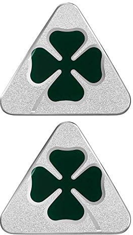 4R Quattroerre.it 21842 Adesivi 3D Ufficiali Quadrifoglio Verde, Argento, Destro + Sinistro, 95 x 85 mm
