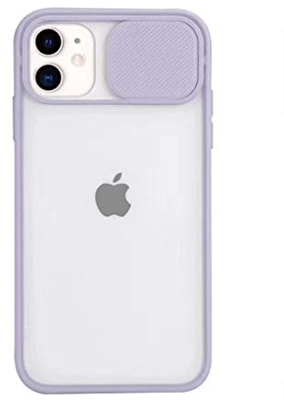 Tybiky Kamerschutz Hülle für iPhone 11 Stylisch Schutzhülle mit Kamera Objektivschutz Abdeckung Transluzent Matte Hart Handyhülle Silikon Bumper Case Cover für iPhone 11, Lila