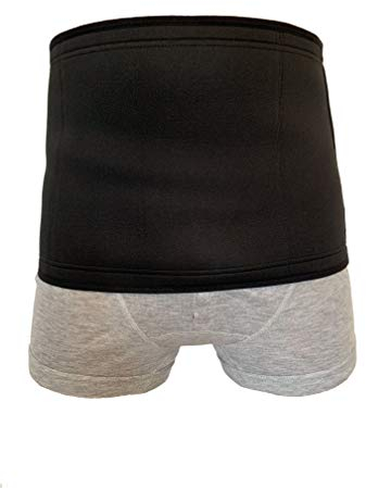 EXTREME Soft Expandable Stoma Bandage Colostomy Band Ostomy Waistband Body Shaper Slimming Waist Cincher with Silicon 25cm wide (36 to 38) Black