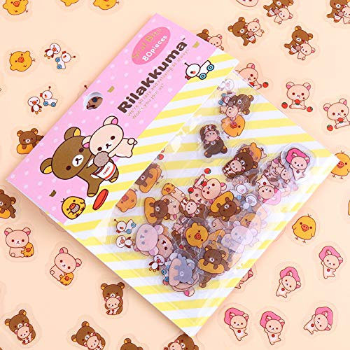 Ruluti 80pcs / Kawaii Seine Zirkusfreund-Reihe Sticker Pack Studenten Dekoration Etikettenpapiere