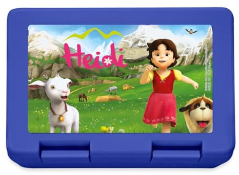 Spreadshirt Heidi Mit Ziege Schnucki Brotdose Lunchbox, One size, Royalblau