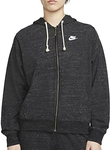 Nike Gym Vintage Easy Fz Sweat à Capuche Femme, Black/White, M
