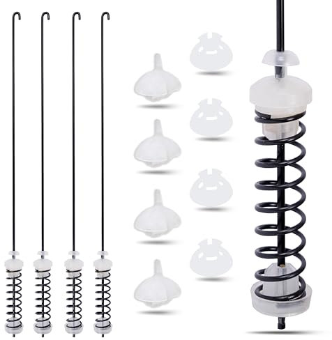 4-teiliges Unterlegscheiben-Aufhängungsstangen-Set ersetzt Amana NTW4605EW0 NTW4516FW1 NTW4516FW2 NTW4516FW3, Whirlpool WTW4800BQ0 WTW4800BQ1 WET4027HW0 WTW4616FW2 WTWTW2 4815EWW 0 WTW4815EW1