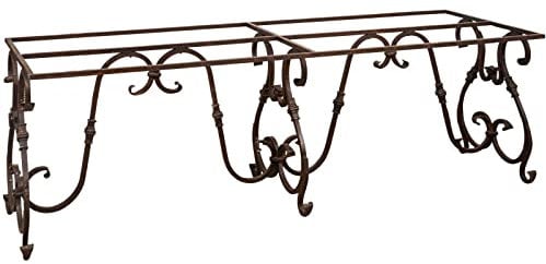Biscottini Wrought iron table base 231x82x74 cm | Antique iron table base | Iron table base for outdoor and interior