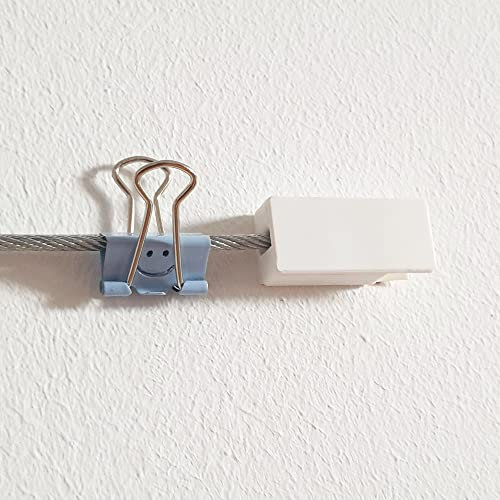 LeTOMA Adapter um Fotoseile zu Kleben statt zu Hämmern - Hält auf Allen Wänden und glatten Flächen wie Fenstern, Türen und Schränken - Rückstandslos ohne Schäden Wieder entfernbar - 2 Stück