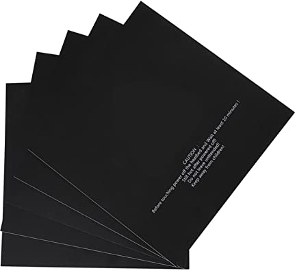 5Pcs Printer Stickers Flexible Build Plate for Flashforge 3d Printer Pads 220 x 220mm Sticker Sheet Printing Build Surfac Printer accessories, Black