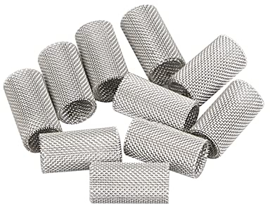 10 Stücke Edelstahl Brenner Sieb, Auto Glow Pin Plug Filtersieb Mesh Mini Glühkerzen Flüchtiges Netz Brennersieb für Standheizung 5KW/2KW/3 KW Dieselvergasung Kraftstoffeinspritzung-17mmx9mm
