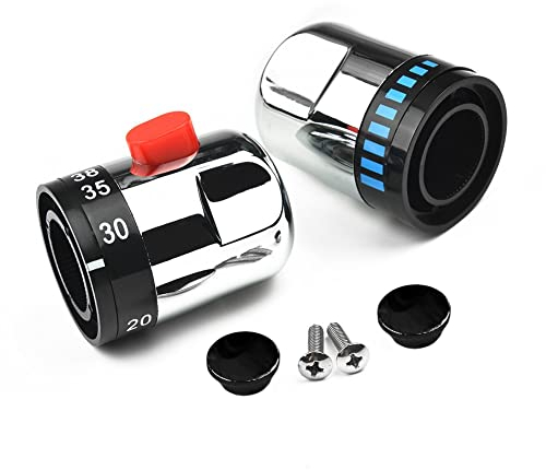 ZYNCUE 1 Pair Thermostatic Control Handles & On Off Water Control for Combo Replacement Parts for Shower Bar Mixer Taps Vavle Repair Kit