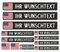 Samunshi® Fahrrad Namensaufkleber USA Flagge - Name für Auto Motorrad Fahrrad Helm - Aufkleber Sticker Set personalisiert - Tuningaufkleber