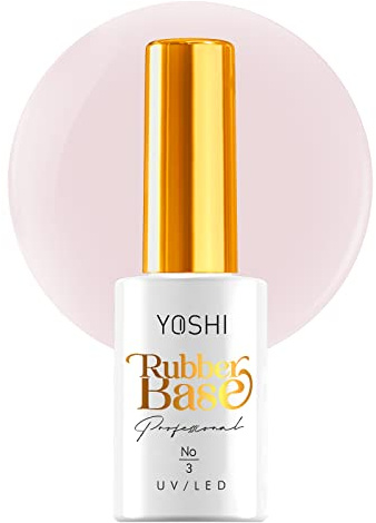 Yoshi Rubber Base 10 ml - Gummibasis für Nägel - Kautschuk Nagelbasis - UV Nagellack Basis - Langlebige Nägel - Professionell Builder Base - Elastische Nagel Grundierung - Hellbeige