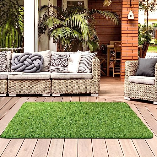 Findosom Kunstrasen, 1,2 x 1,8 m Kunstrasen, Outdoor-Teppich, realistischer Innen- und Außenbereich, Garten, Rasen, Landschaft, Terrasse, Kunstrasen für Haustiere, Zuhause, Garten, Terrasse,
