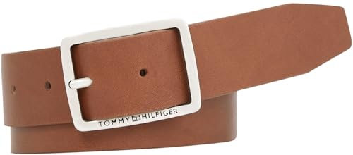 Tommy Hilfiger Herren Gürtel Jeans Buckle 3.5 Ledergürtel, Braun (Tan), 85 cm
