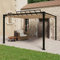 Lechnical Pergolato a Lamelle 3x3m Grigio Talpa Tessuto e Alluminio,Casa e Giardino,Prato e Giardino,Vita all'aperto,Strutture da Esterno,Baldacchini e Gazebo