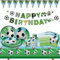 Vajilla de Fútbol para Fiesta de Cumpleaños, Decoración de Fiesta Tema Fútbol para 16 Invitados, Suministros para Fiestas Temáticas de Fútbol con Platos, Tazas, Servilletas, Mantel y Pancartas