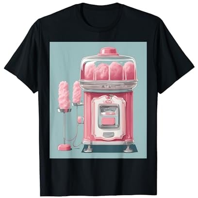 Retro Cotton Candy Machine Vintage Sweets Graphic T-Shirt