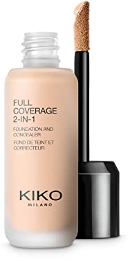 KIKO Milano Full Coverage 2 In 1 Foundation & Concealer Wr15, 2-In-1-Foundation Mit Concealer, Hohe Deckkraft