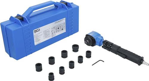 BGS 74348 | Druckluft-Schlagschrauber | abgewinkelt & Kraft-Steckschlüssel-Satz | 12,5 mm (1/2) | 650 Nm | 10-tlg.