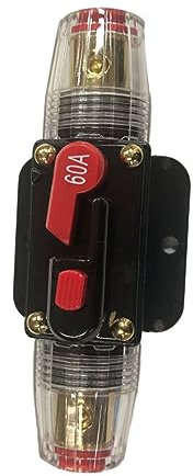 TENDYCOCO 60a Disjoncteur Automatique Étanche Pour Système Audio Automobile Protection Des Amplificateurs Avec Réinitialisation Manuelle Et Montage Facile