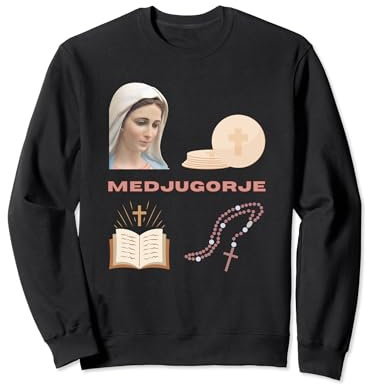 Medjugorje Gottesmutter Eucharistische Bibel Rosenkranz Gebet Sweatshirt