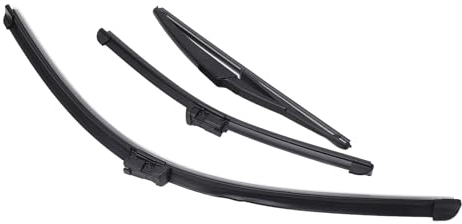 Escobillas de Limpiaparabrisas Delantero y Trasero, Repuesto de Cepillos de Lluvia para Parabrisas de Goma Suave para Fiat 500 500C 500L 2009 a 2023, Vista Clara Mejorada