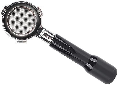 Portafiltro de café sin Fondo de 58mm para Máquina Barsetto, Diseño Desmontable, con Material de Acero Inoxidable, Adecuado para Barsetto (Negro)
