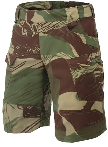 Helikon-Tex Tactical Shorts for Men - Military, Hiking, & Hunting, Rhodesian Camo, 34W x 11L