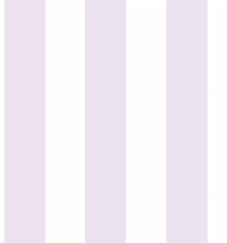 Classic Striped Lilac Wallpaper - Modern Contemporary Stylish Glamorous - Girls Bedroom Feature Wall