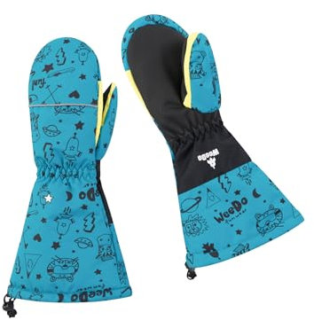 WeeDo - Kinder - Handschuhe - Monster - Lange Manschetten, passend zu WeeDo Schneeanzug