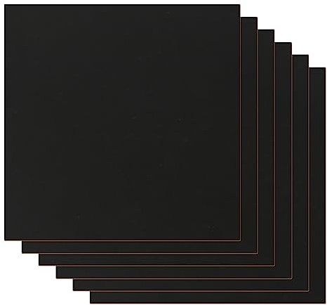 6 placas de madera para manualidades, madera sin tratar, 3 mm de 3 mm x 12 pulgadas, color negro, tablas de madera vacías, placas de madera fina, para manualidades, tablas de madera contrachapada para
