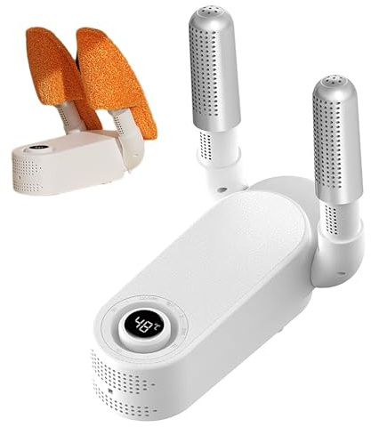 CHANGLKJ Shoe Dryer, Portable Boot Dryer Machine, 48 ℃ Constant Temperature and 360° Comprehensive Drying, 30/60/90/120 Minutes Timing Function, Foldable Design, For Ski Boots, Glove, Sneakers